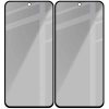 Prywatyzujące szkło hartowane Bizon Glass Edge Shadow Duo do Galaxy M35 5G / A35 5G / A55 5G, przyciemniane z czarną ramką, 2 sztuki