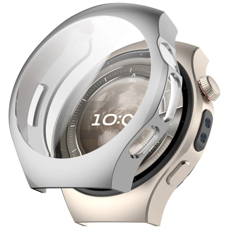 Etui z osłoną ekranu Bizon Case Watch Felipe do Huawei Watch 5 46mm, srebrne