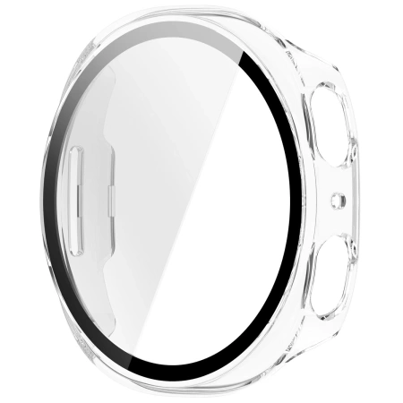 Etui ze szkłem do zegarka Bizon Case+Glass Watch do Samsung Galaxy Watch 8 40 mm, przeźroczyste