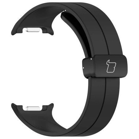 Silikonowy pasek Bizon Strap Watch Silicone L do Galaxy Watch 8 40 mm / 44 mm / 8 Classic 46 mm, czarny