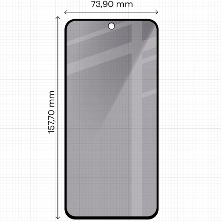 Prywatyzujące szkło hartowane Bizon Glass Edge Shadow do Galaxy M35 5G / A55 5G / A35 5G, przyciemniane z czarną ramką