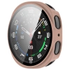 Etui ze szkłem do zegarka Bizon Case+Glass Watch do Samsung Galaxy Watch 8 44 mm, różowe