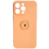 Etui Bizon Case Silicone Ring Sq do Apple iPhone 15 Pro Max, pomarańczowe