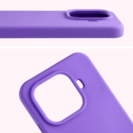 Silikonowe etui Bizon Soft Case do Xiaomi 15T Pro, fioletowe