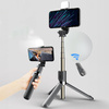 Kijek do selfie / tripod z lampą i pilotem Bizon Accessories Selfie Lamp, czarny