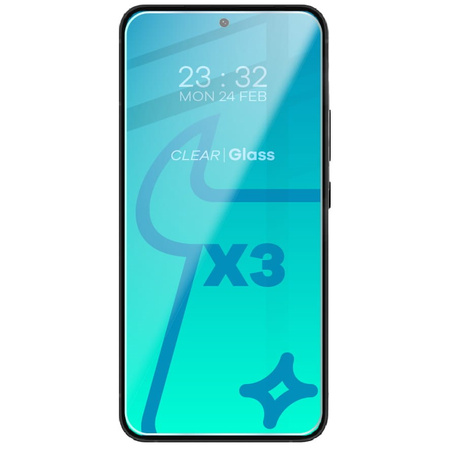3x Szkło hartowane + szybka na aparat Bizon Glass Clear 2 Pack do Galaxy S23