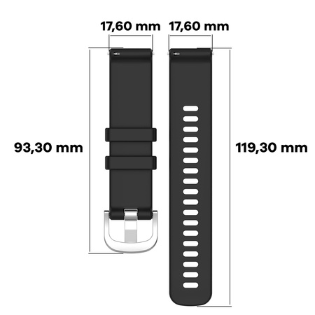 Pasek Bizon Strap Watch Silicone Pro do Huawei Watch GT 5 Pro 42mm/GT 5 41mm/GT 4 41mm, czarny