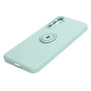 Etui Bizon Case Silicone Ring Sq do Galaxy A34 5G, turkusowe
