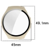 Etui ze szkłem do zegarka Bizon Case+Glass Watch do Huawei Watch 5 42 mm, beżowe
