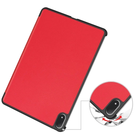Etui z klapką Bizon Case Tab Croc do OnePlus Pad 3 / 2 Pro / OPPO Pad 4 / 4 Pro, czerwone