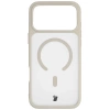 Etui z pierścieniem magnetycznym Bizon Case MatteO do iPhone 17 Pro Max, przydymione-beżowe