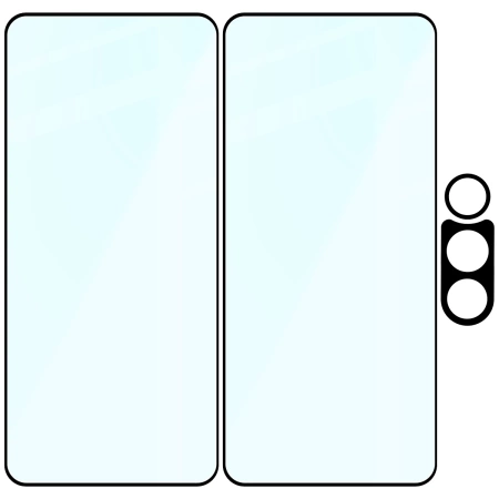 2x Szkło + szybka na aparat Bizon Edge 2 Pack do Vivo V50 Lite 4G / 5G