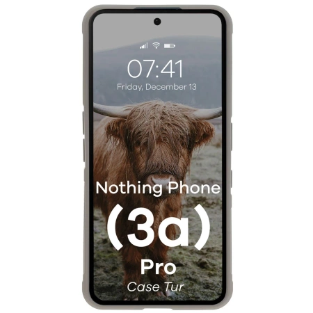 Pancerne etui Bizon Case Tur do Nothing Phone (3a) Pro, jasnoszare