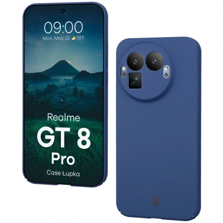Etui Bizon Case Łupka do Realme GT 8 Pro, niebieskie