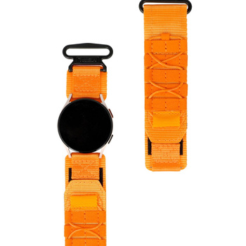 Sportowy pasek do zegarka Bizon Strap Watch Adventure do Galaxy Watch 20mm, pomarańczowy