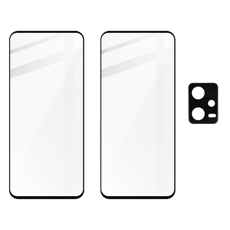 2x Szkło + szybka na aparat Bizon Edge 2 Pack do Poco X5