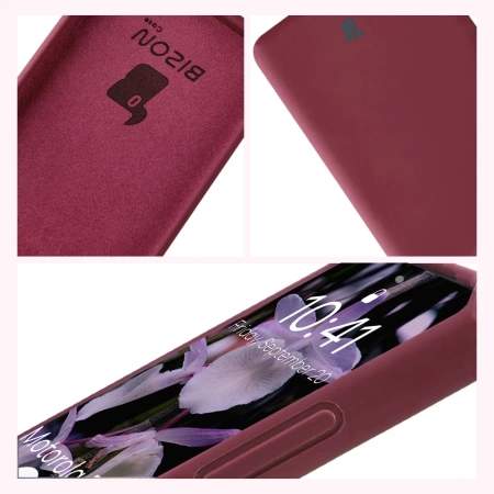Silikonowe etui Bizon Soft Case do Motorola Edge 60 Fusion / 60, ciemnofioletowe