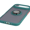 Etui z uchwytem na palec Bizon Case Hybrid Ring do iPhone Air, przydymione z ciemnozieloną ramką