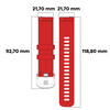 Pasek silikonowy do smartwatcha, Bizon Strap Watch Silicone Pro T, Quick Release 22 mm, czerwony