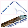 Etui z pierścieniem magnetycznym Bizon Case Marco do iPhone 16, przezroczyste z niebieską ramką