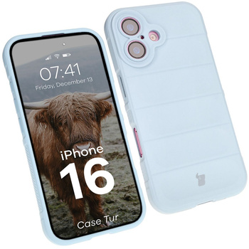 Pancerne etui Bizon Case Tur do iPhone 16, jasnoniebieskie