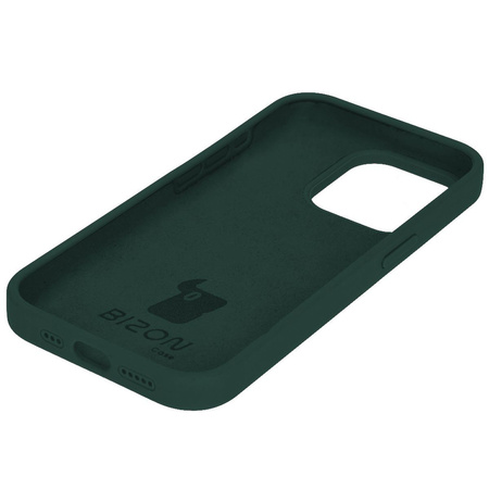 Etui silikonowe do Apple iPhone 15 Pro Bizon Soft Case, ciemnozielone