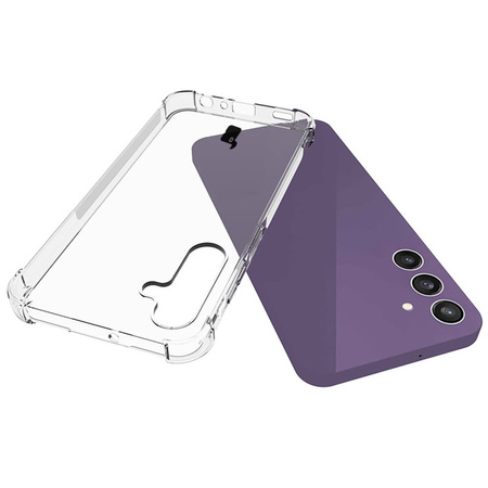 Etui + 2x szkło + obiektyw Bizon Case Clear Pack do Galaxy A25 5G, przezroczyste