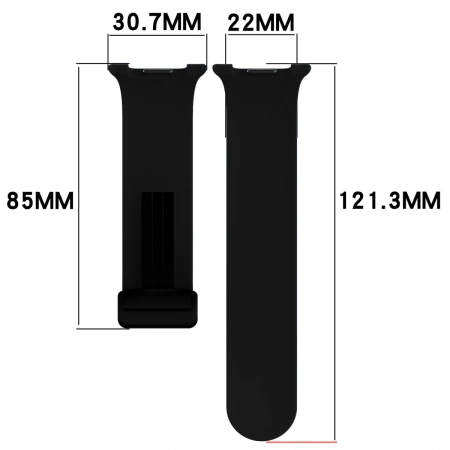 Silikonowy pasek Bizon Strap Watch Silicone L do Galaxy Watch 8 40 mm / 44 mm / 8 Classic 46 mm, czarny