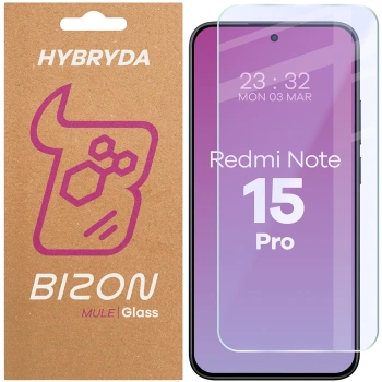 Elastyczne szkło hybrydowe Bizon Glass Mule do Xiaomi Redmi Note 15 Pro 4G / 5G