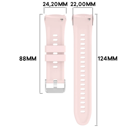 Silikonowy pasek Bizon Strap Watch Silicone T do Huawei Watch 5 46 mm, różowy