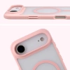 Etui z pierścieniem magnetycznym Bizon Case MatteO do iPhone Air, przydymione-jasnoróżowe
