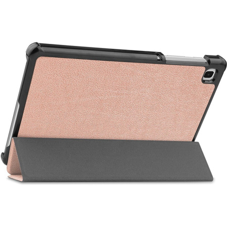 Etui Bizon Case Tab Croc do Galaxy Tab A7 Lite, różowozłote