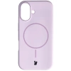 Silikonowe etui z pierścieniem magnetycznym Bizon Soft Case Magnetic do iPhone 16, jasnofioletowe