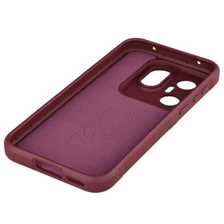 Pancerne etui Bizon Case Tur do Vivo X200 FE, burgundowe