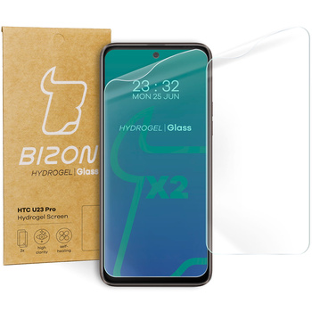 Folia hydrożelowa na ekran Bizon Glass Hydrogel Front Duo do HTC U23 Pro, 2 sztuki