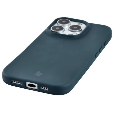 Etui z recyklingu Bizon Case ReLeaf do iPhone 16 Pro, ciemnoniebieskie