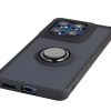 Etui z uchwytem na palec Bizon Case Hybrid Ring do Google Pixel 10 / 10 Pro, przydymione z czarną ramką
