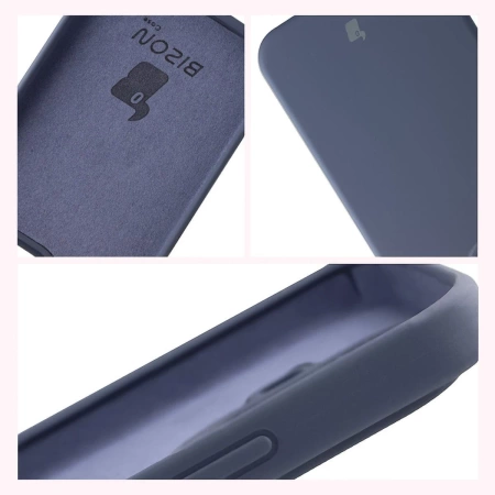 Silikonowe etui Bizon Soft Case do Xiaomi 15T Pro, ciemnoniebieskie