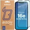 Szkło hartowane Bizon Glass Edge Duo do iPhone 16e / 14 / 13 Pro / iPhone 13, czarna ramka, 2 sztuki