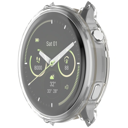 Etui z osłoną ekranu Bizon Case Watch Felipe do Garmin Venu 4 41 mm, przezroczyste