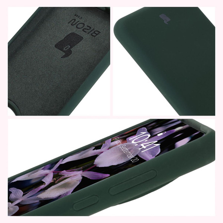Silikonowe etui Bizon Soft Case do OnePlus 13, ciemnozielone