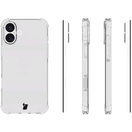 Etui + 2x szkło hartowane + szkiełko na obiektyw Bizon Case Clear Pack do iPhone 16 Plus