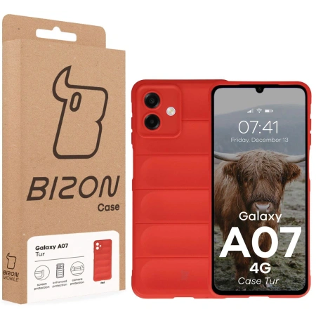 Pancerne etui Bizon Case Tur do Galaxy A07 4G, czerwone