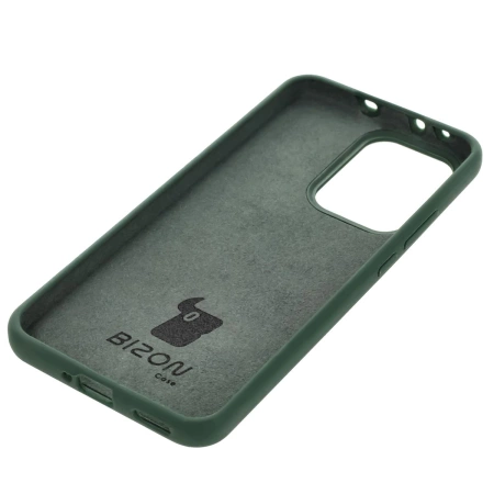 Silikonowe etui Bizon Soft Case do Oppo Reno13 Pro, ciemnozielone