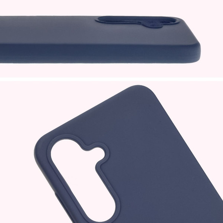 Silikonowe etui Bizon Soft Case do Galaxy S25, niebieskie