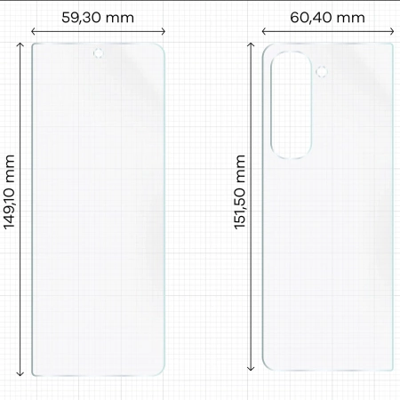 Folia hydrożelowa na tył i przód Bizon Glass Hydrogel Pack do Galaxy Z Fold5