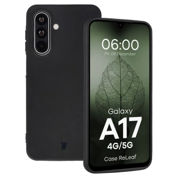 Etui z recyklingu Bizon Case ReLeaf do Galaxy A17 5G, czarne