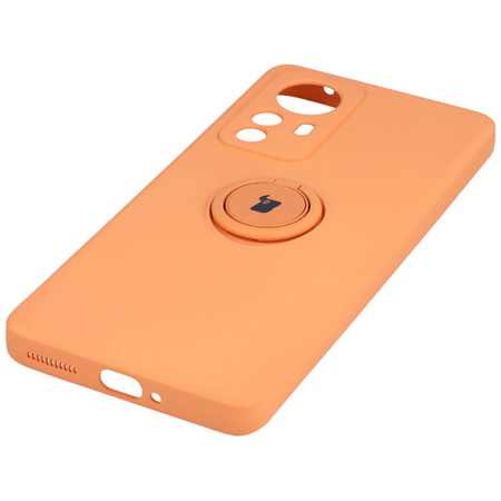 Etui Bizon Case Silicone Ring do Xiaomi 12 Pro, pomarańczowe