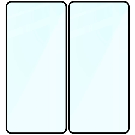 Szkło hartowane Bizon Glass Edge Duo do Galaxy S22, czarna ramka, 2 sztuki