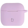 Silikonowe etui z karabińczykiem Bizon Case Headphone Silicone do AirPods 4, lawendowe
